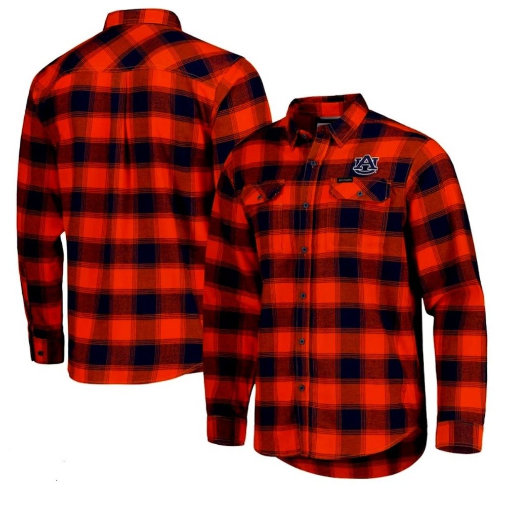 AUBURN TIGERS FLANNEL SHIRT-COLUMBIA-ADULT EXTRA LARGE RETAIL $65